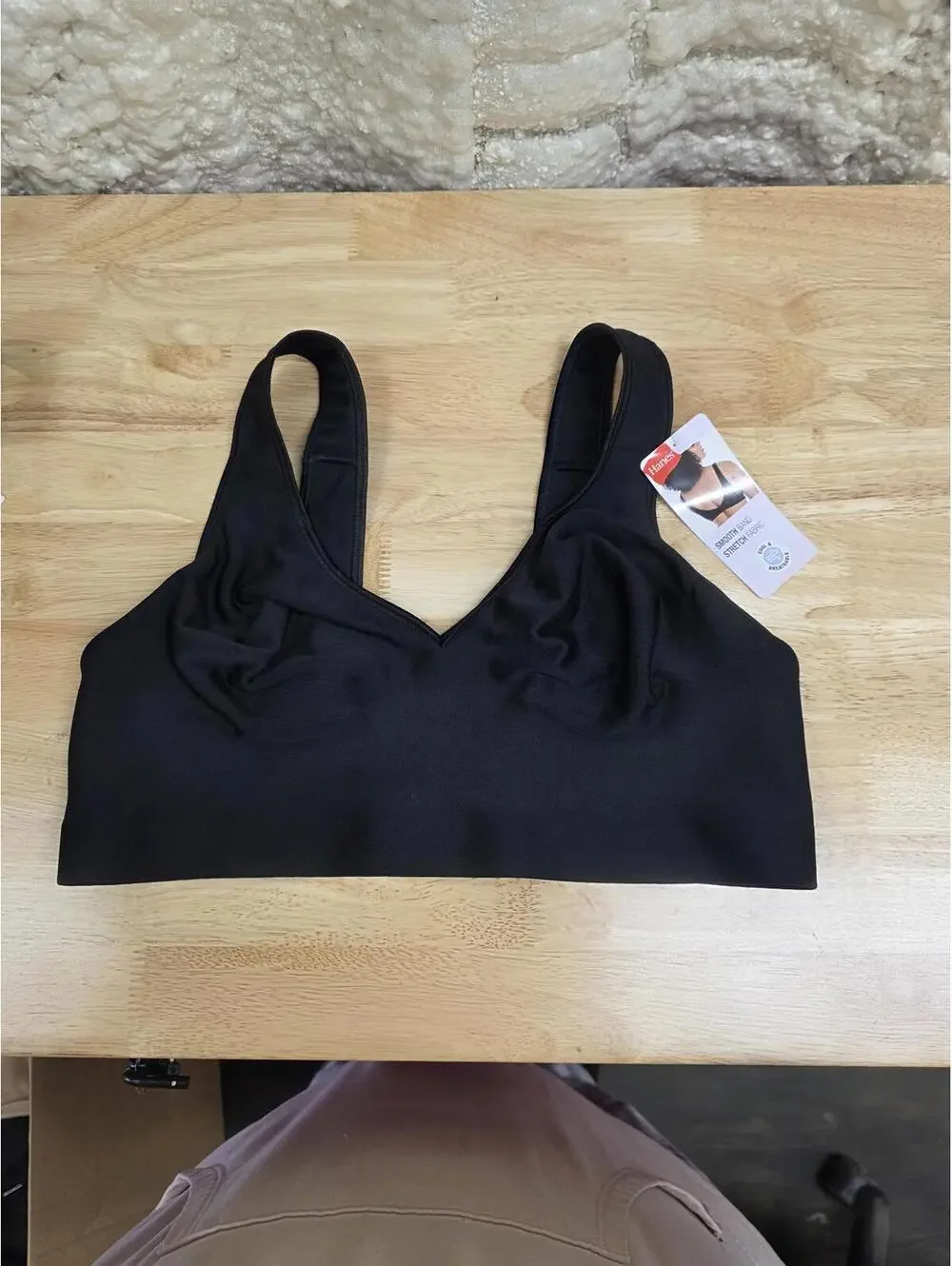 Hanes Women’s Smooth Comfort Wireless Bra Black X Large US